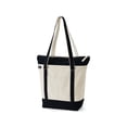 thumbnail image 1 of Lands' End Medium 5 Pocket Zip Top Long Handle Canvas Tote Bag, 1 of 4