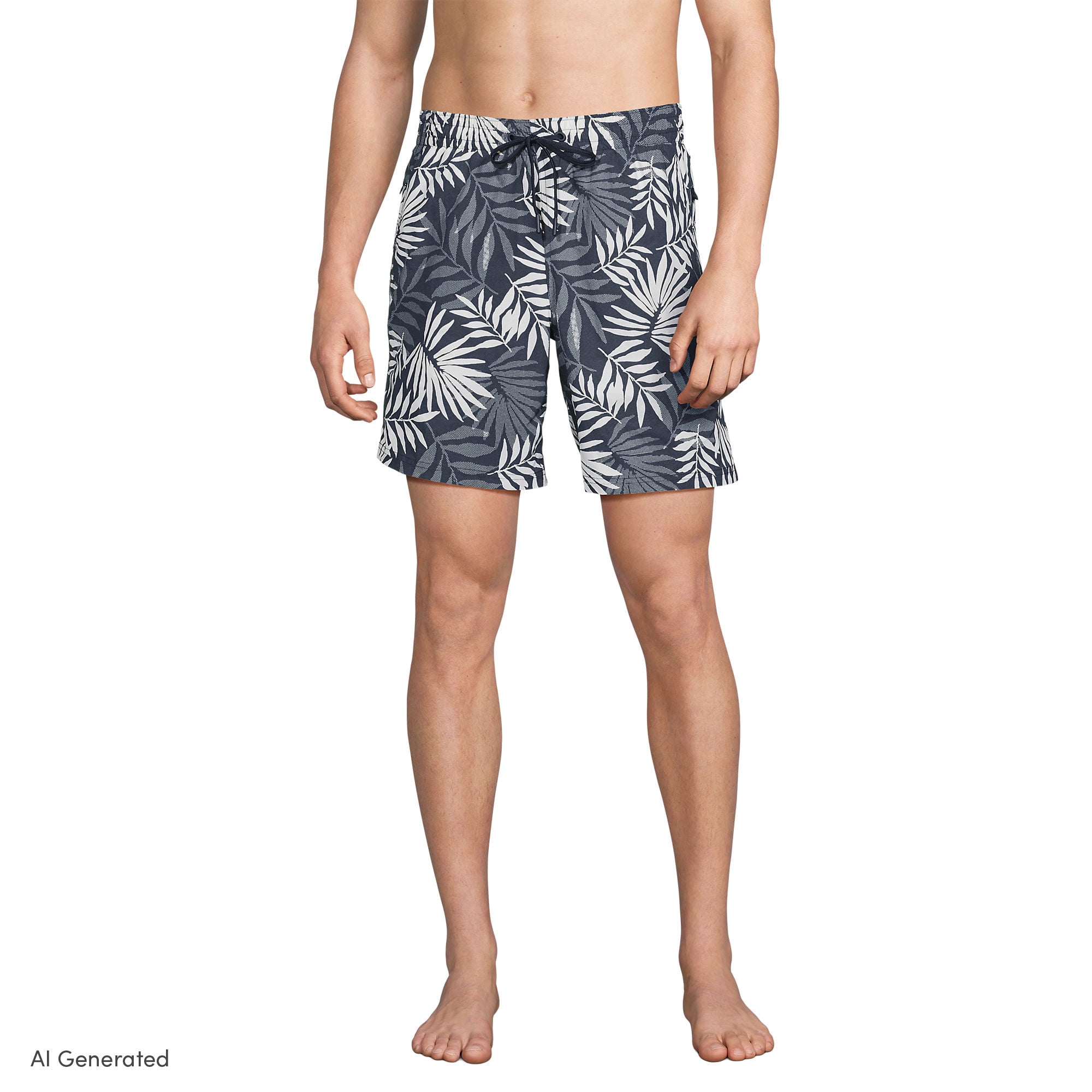 Lands' End Men's 7 Inch Volley Hydroliner Swim Trunks