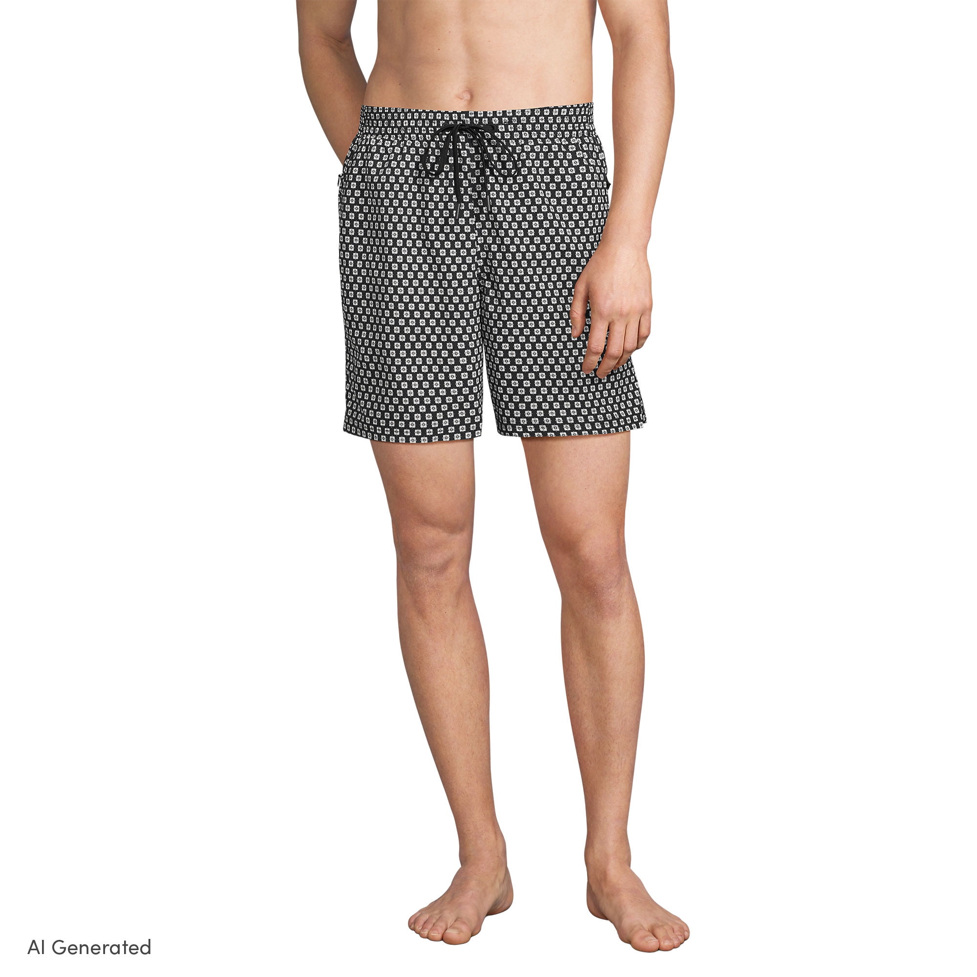 Lands' End Men's 7 Inch Volley Hydroliner Swim Trunks