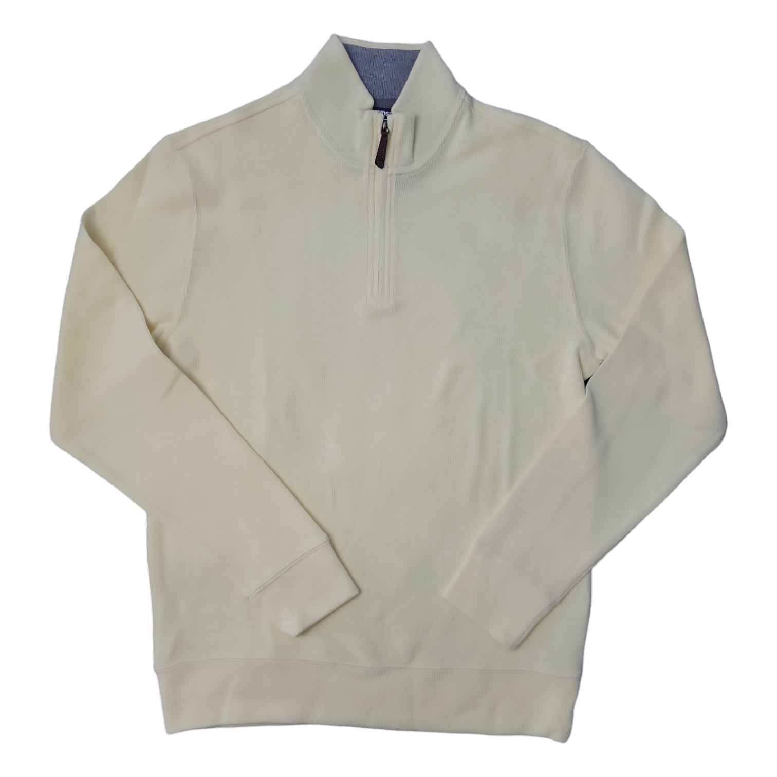 Lands End Men s Bedford Rib Quarter Zip Long Sleeve Soft Cozy Pullover Walmart