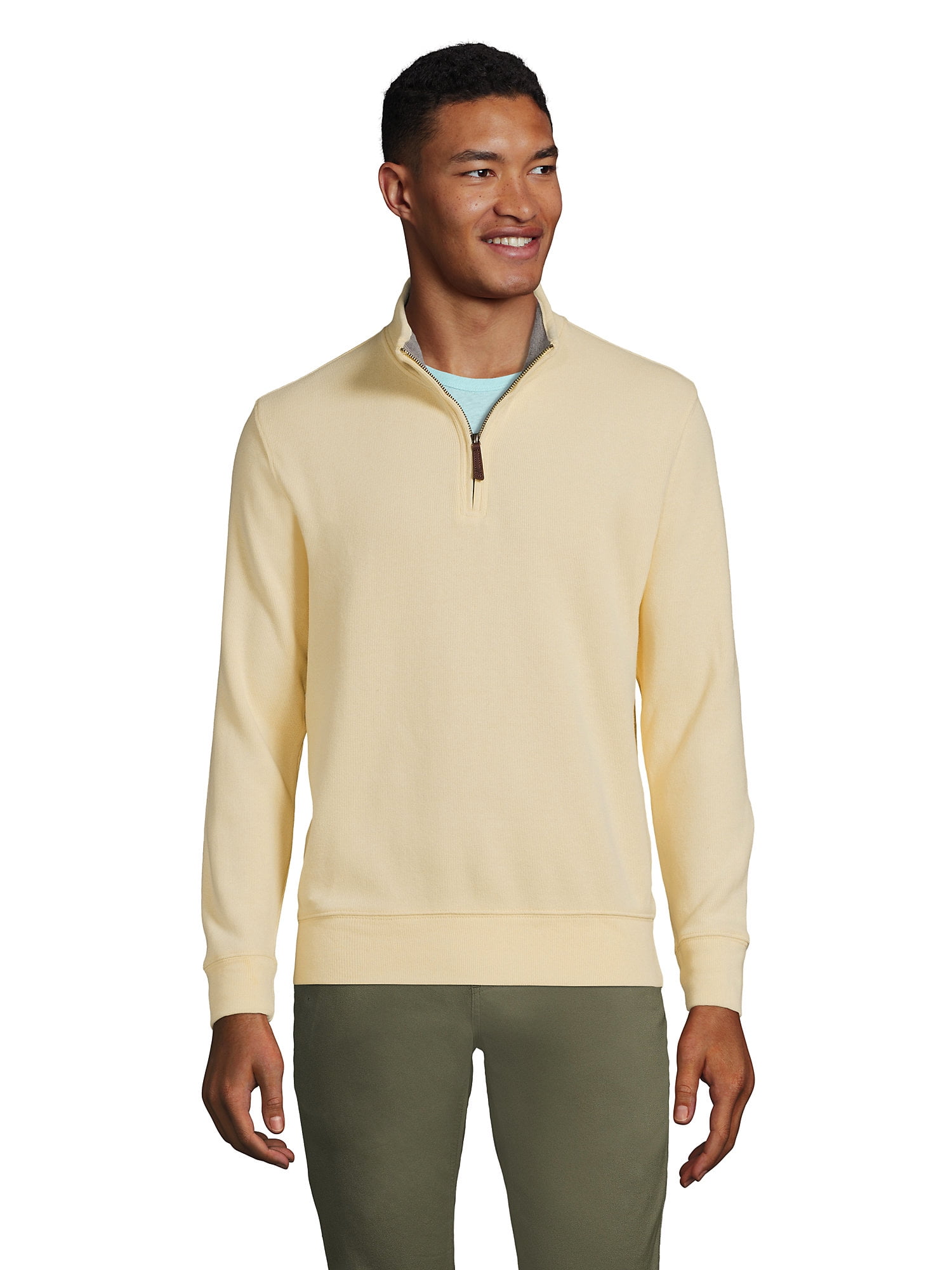 Lands end bedford discount rib quarter zip pullover