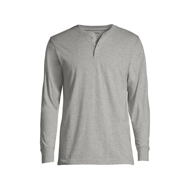 Lands' End Men's Big SuperT Long Sleeve Henley Shirt
