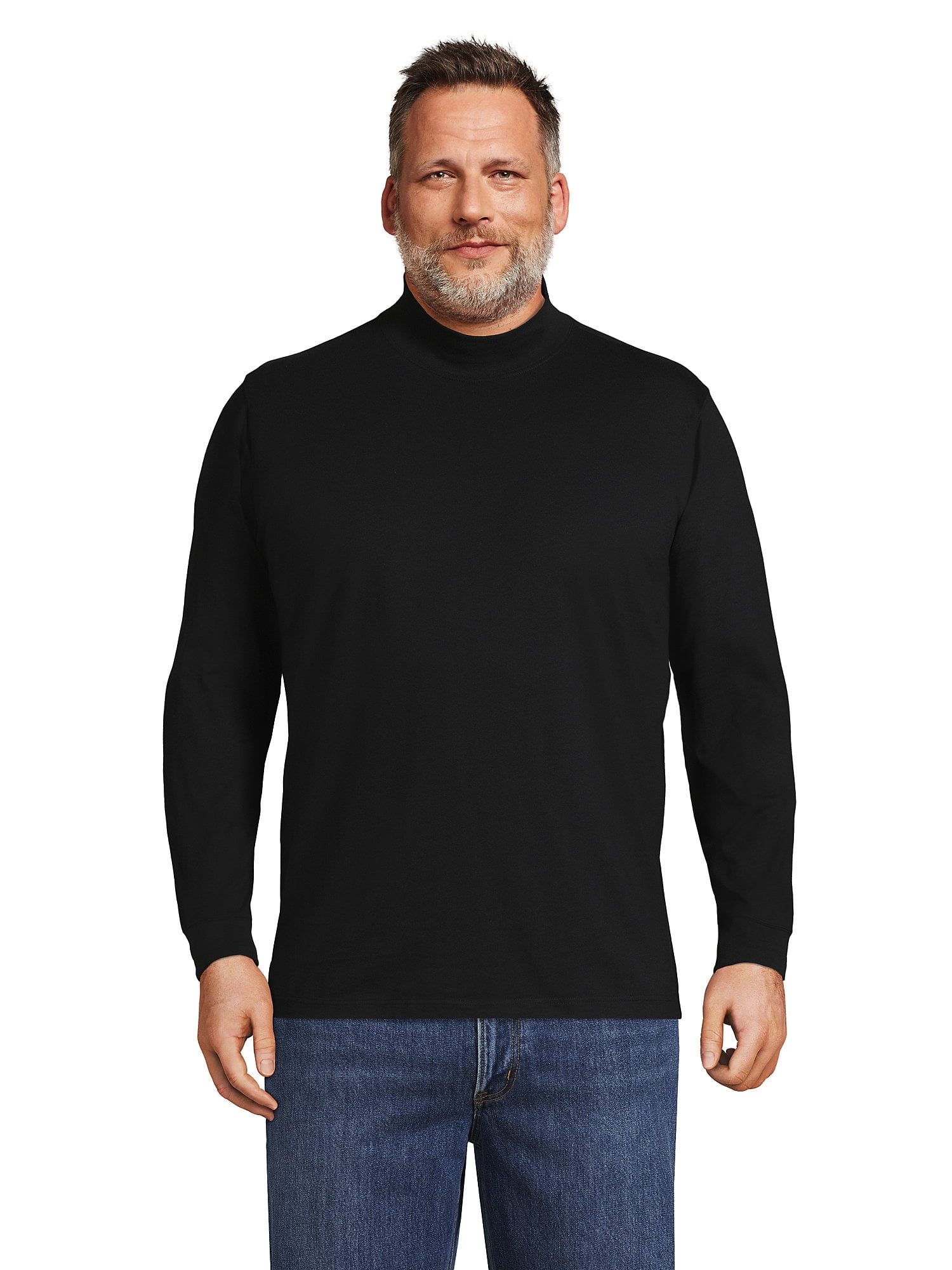 Lands' End Men's Big SuperT Mock Turtleneck