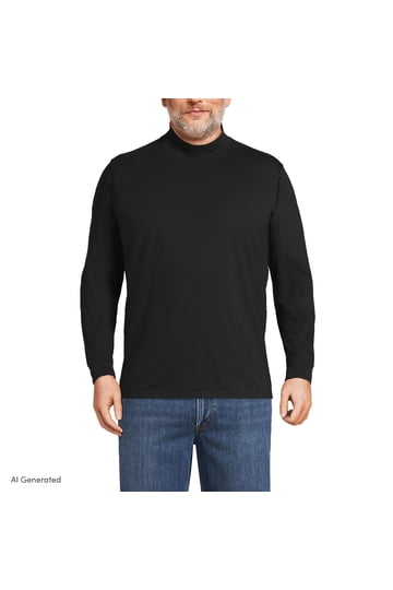 Men's Black Mock Turtlenecks