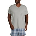 thumbnail image 1 of Lands' End Essentials Men's V-Neck T-Shirt 3 Pack - Premium Cotton Tee, Casual Regular Fit, 1 of 6