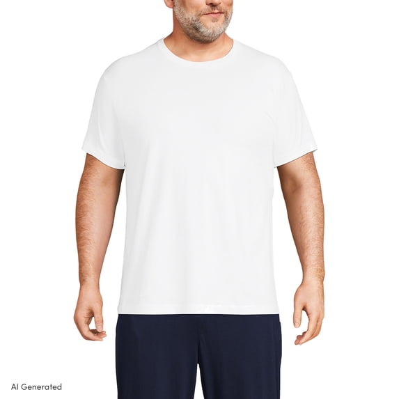 Lands' End Men's Crew Neck T-Shirt 3 Pack