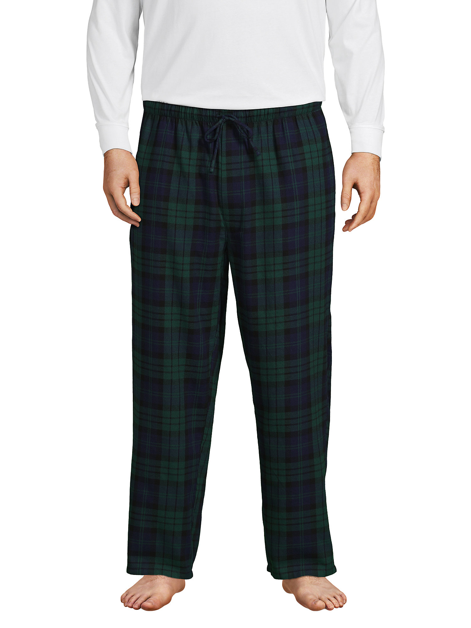Lands' End Men's Big and Tall Flannel Pajama Pants