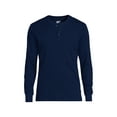 thumbnail image 1 of Lands' End Men's Big and Tall Knit Rib Pajama Henley, 1 of 3