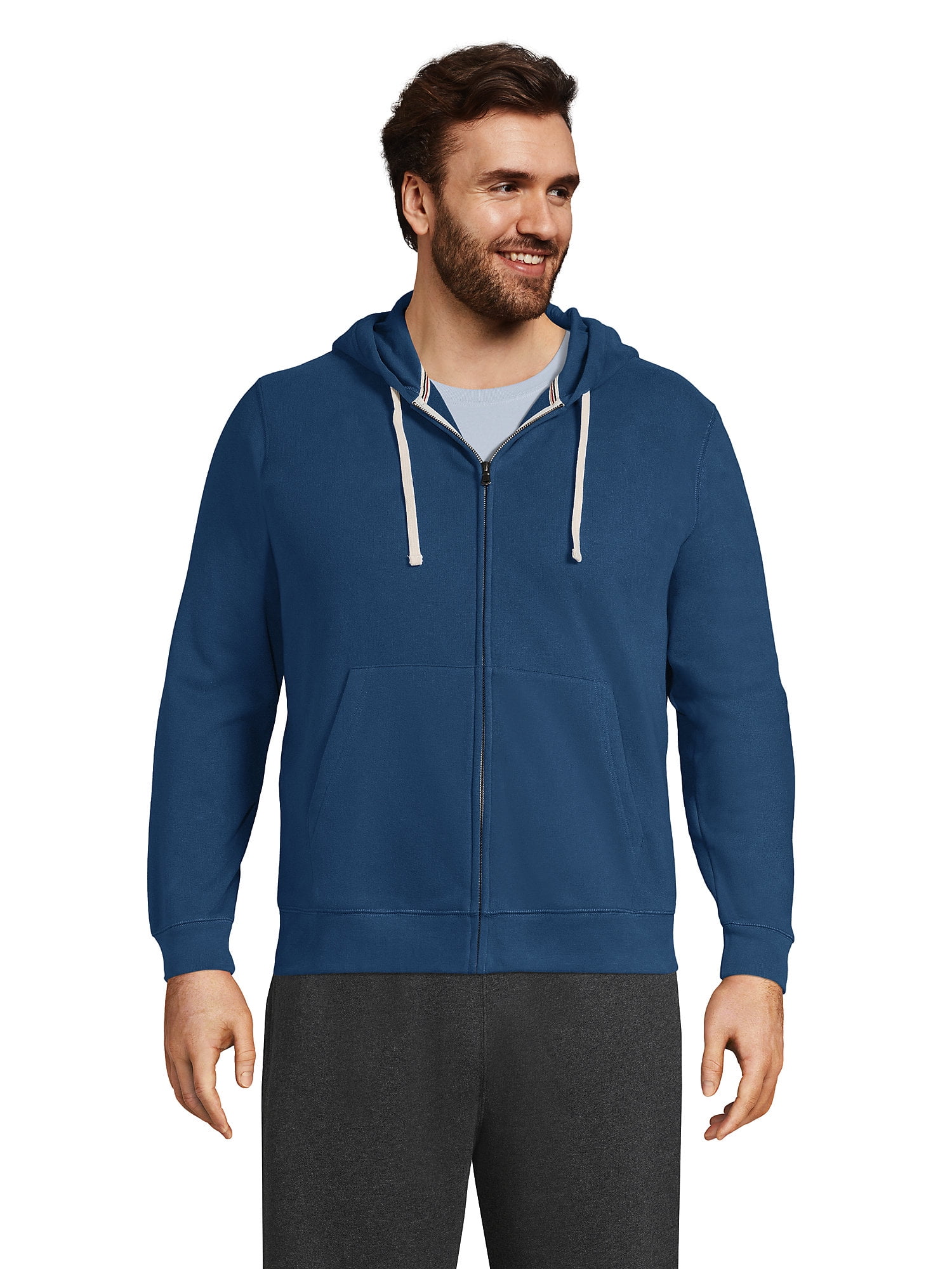 Lands' End Men's Big and Tall Long Sleeve Serious Sweats FullZip