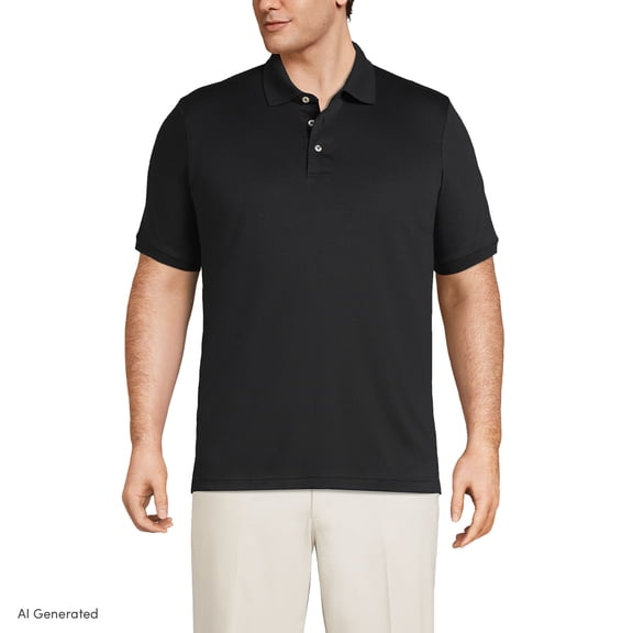 Lands' End Men's Short Sleeve American-grown Supima Cotton Polo Shirt