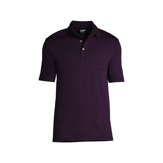 Lands' End Men's Big and Tall Short Sleeve Cotton Supima Polo Shirt with Pocket