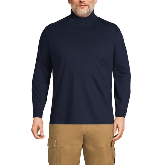 Lands' End Men's Super-T Cotton-Blend Turtleneck Shirt