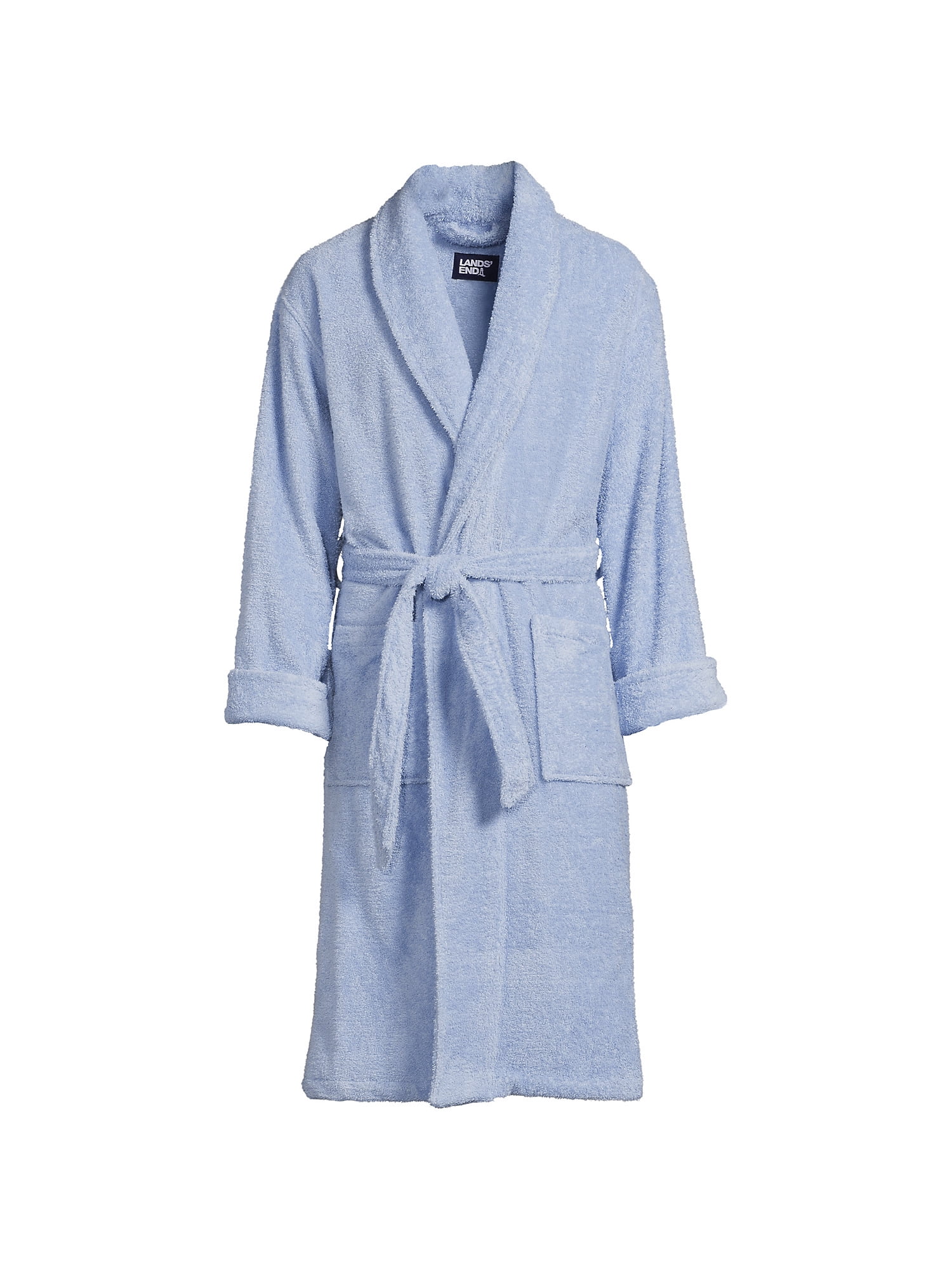 Soft Blue Haze Cotton Terry Cloth Bathrobe, 2XL