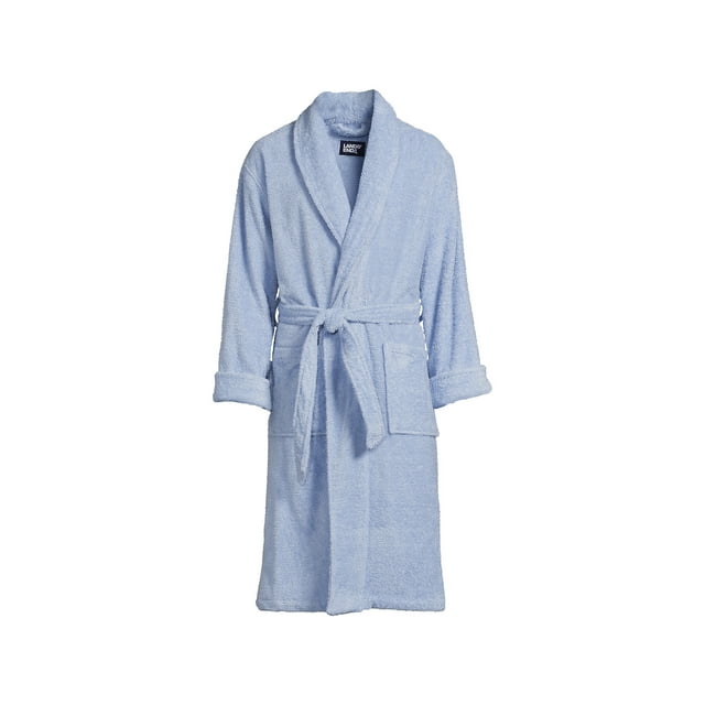 Lands' End Men's Calf Length Turkish Terry Robe