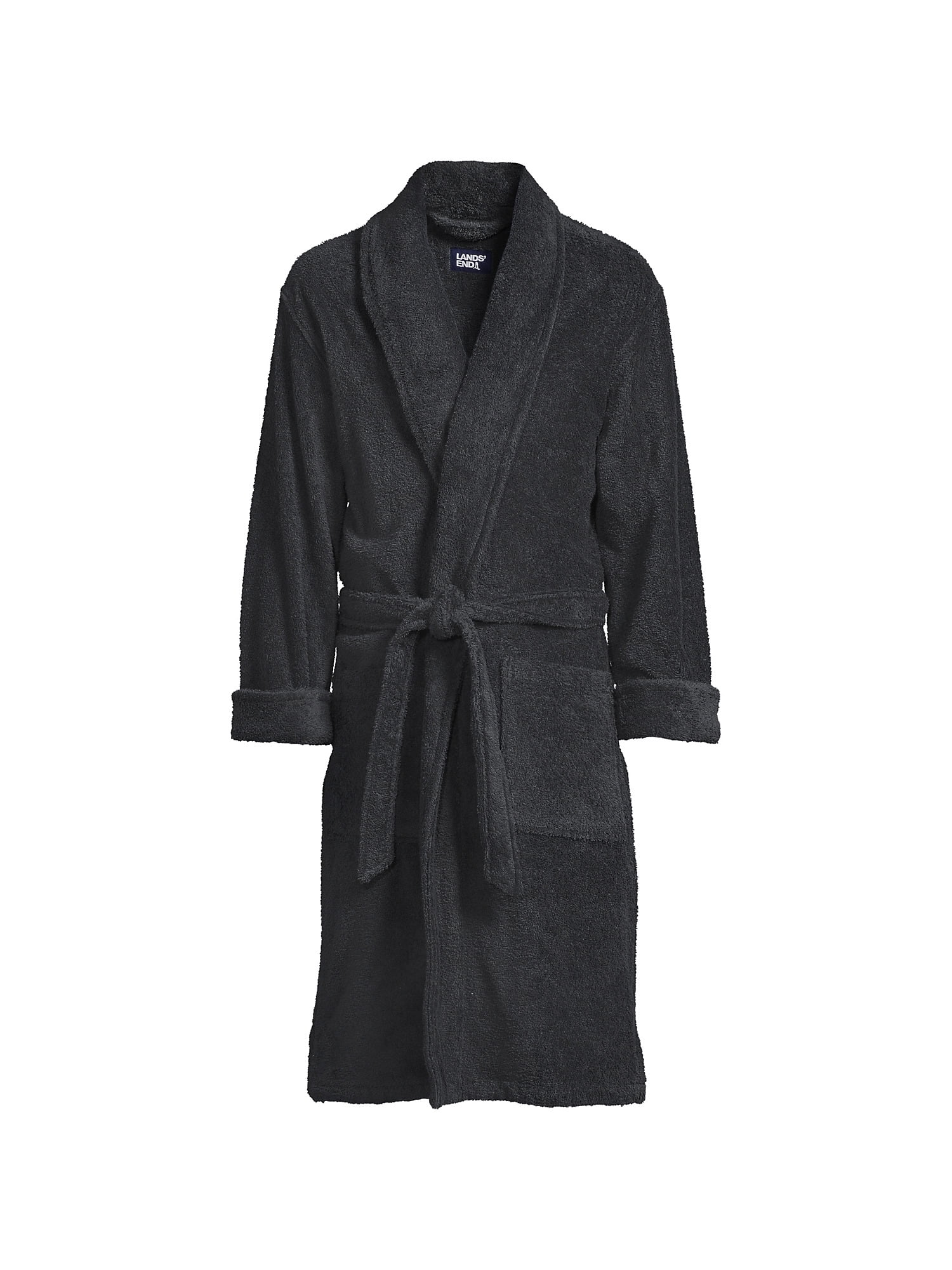 Lands' End Men's Calf Length Turkish Terry Robe