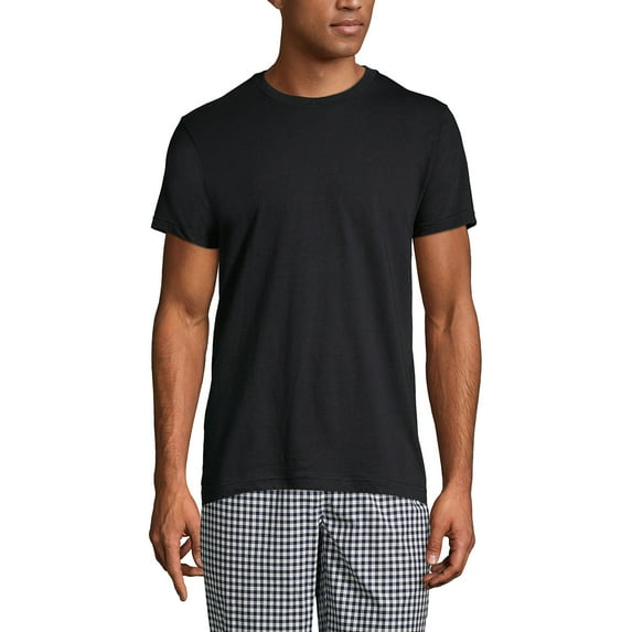 Lands' End Essentials Men's Crew Neck T-Shirt 3 Pack - Premium Cotton Tee, Casual Regular Fit