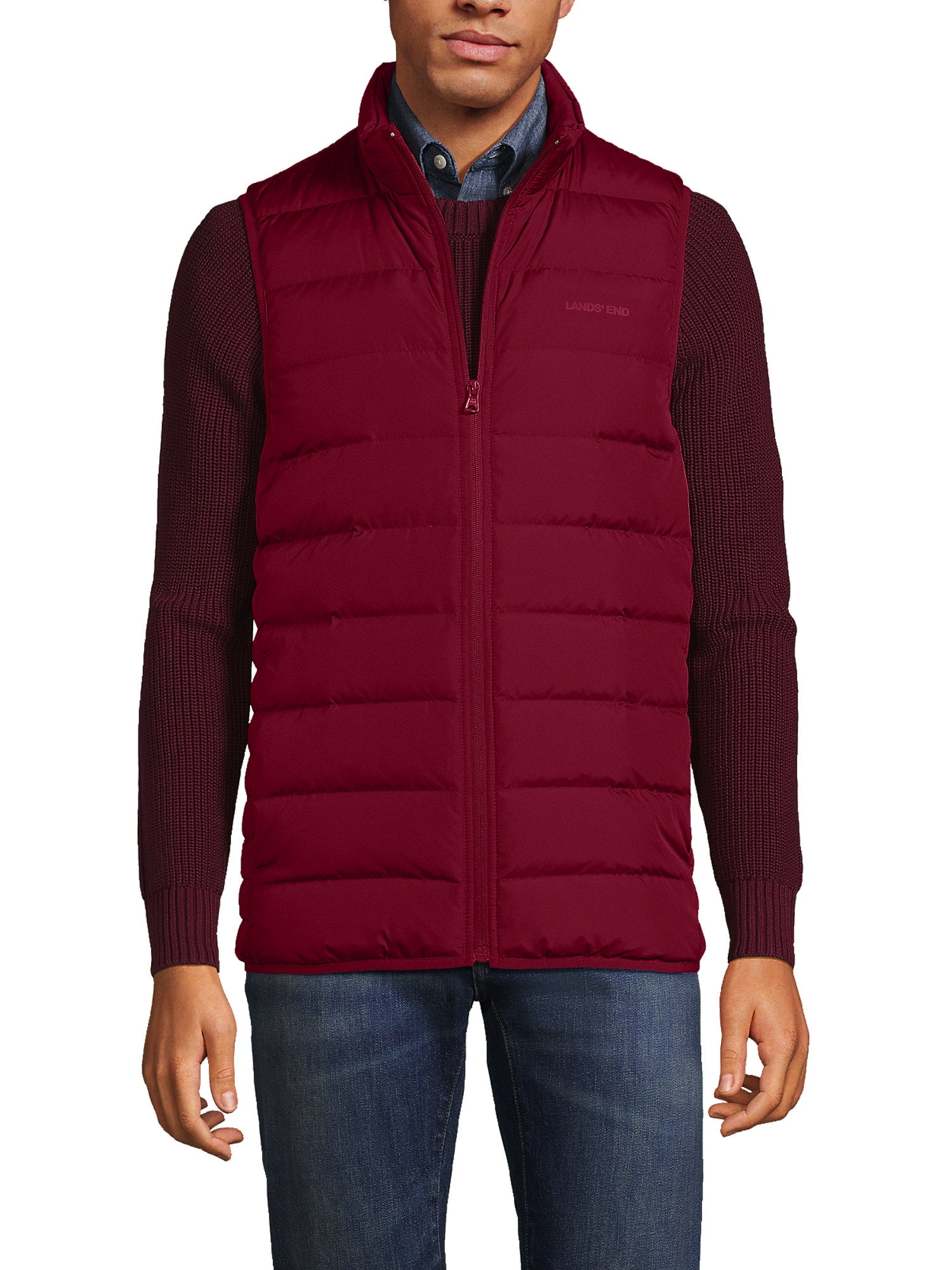 Lands end mens puffer vest online