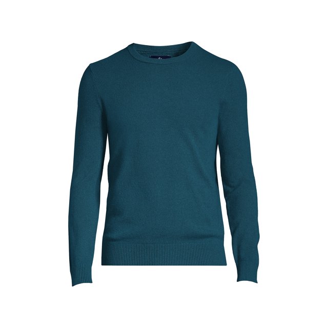 Lands' End Men's Fine Gauge Cashmere Crewneck Sweater