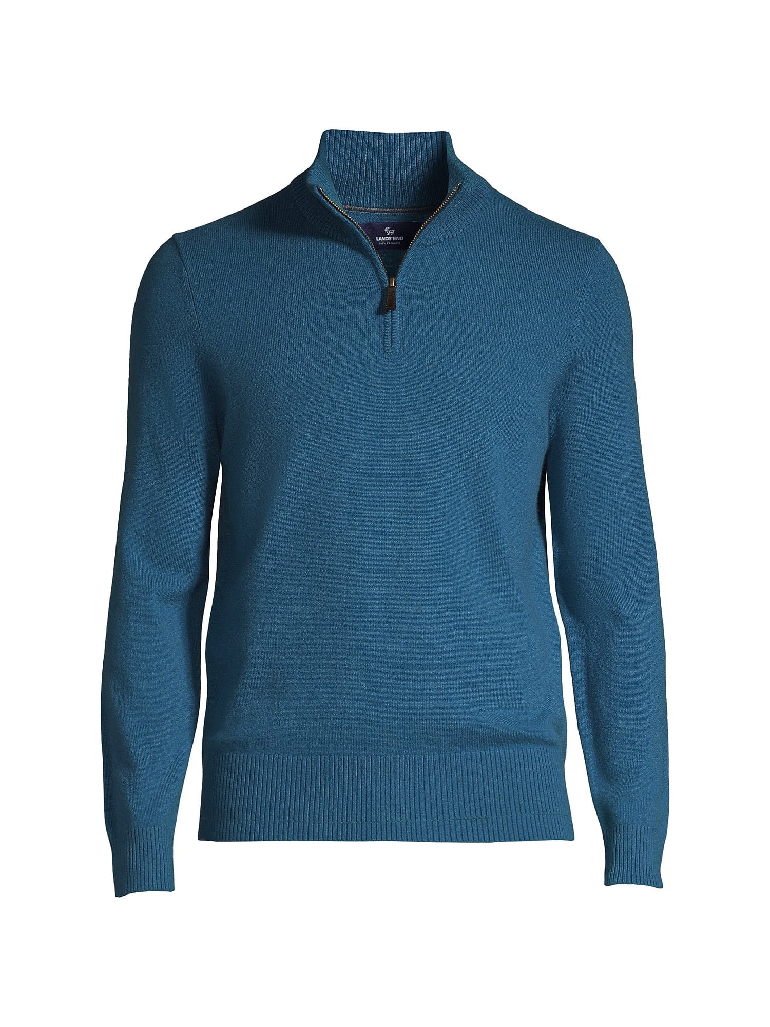 Lands' End Men's Fine Gauge Cashmere Quarter Zip