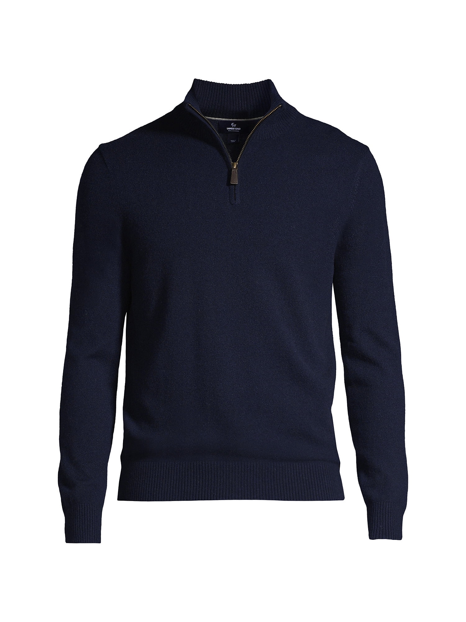 Lands' End Men's Fine Gauge Cashmere Quarter Zip