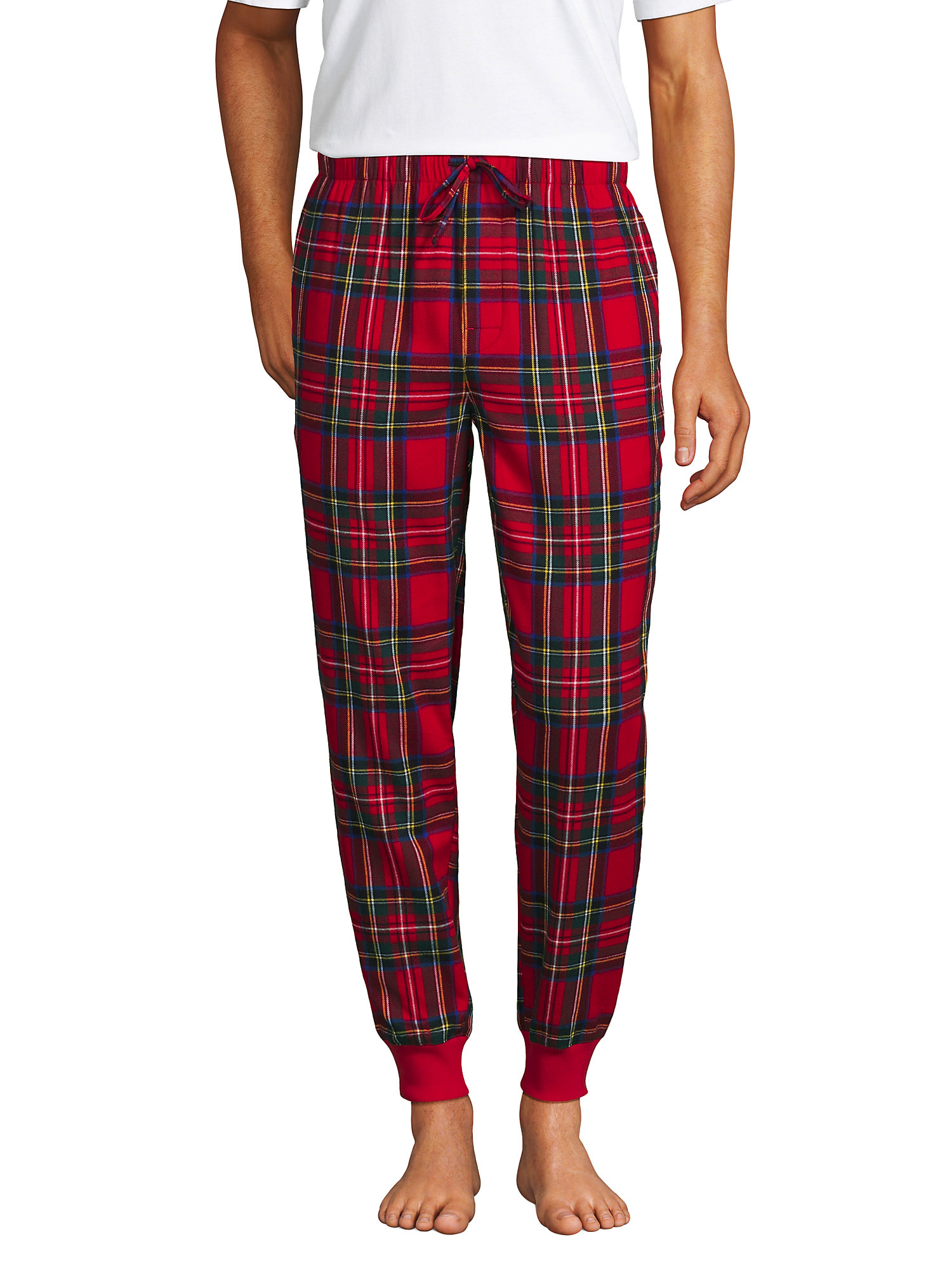 Lands' End Men's Flannel Jogger Pajama Pants