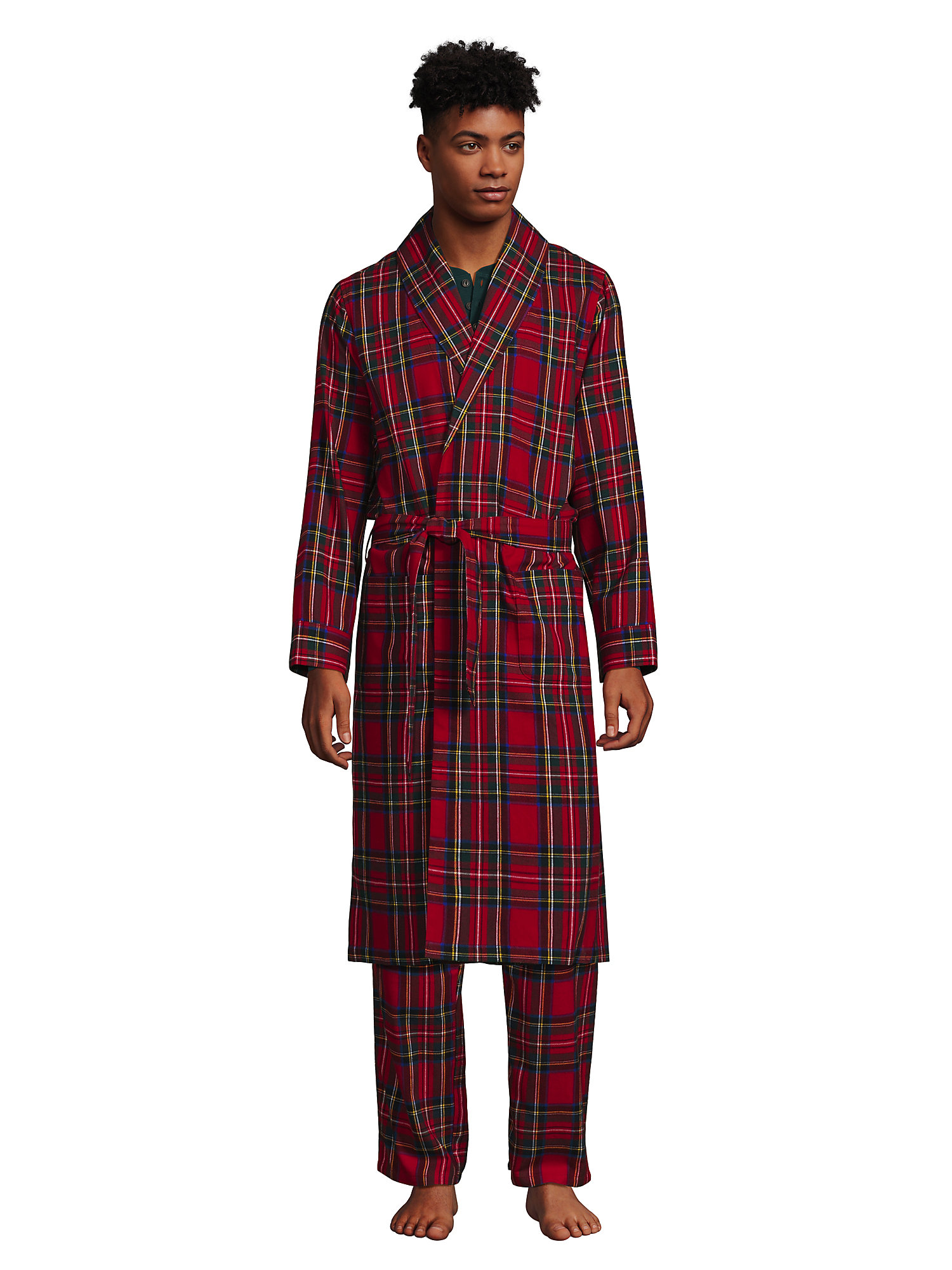 Lands' End Men's Flannel Robe