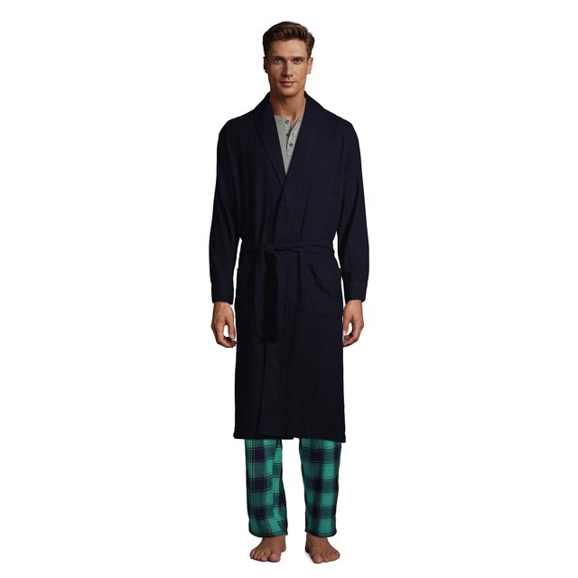 Lands' End Men's Flannel Robe