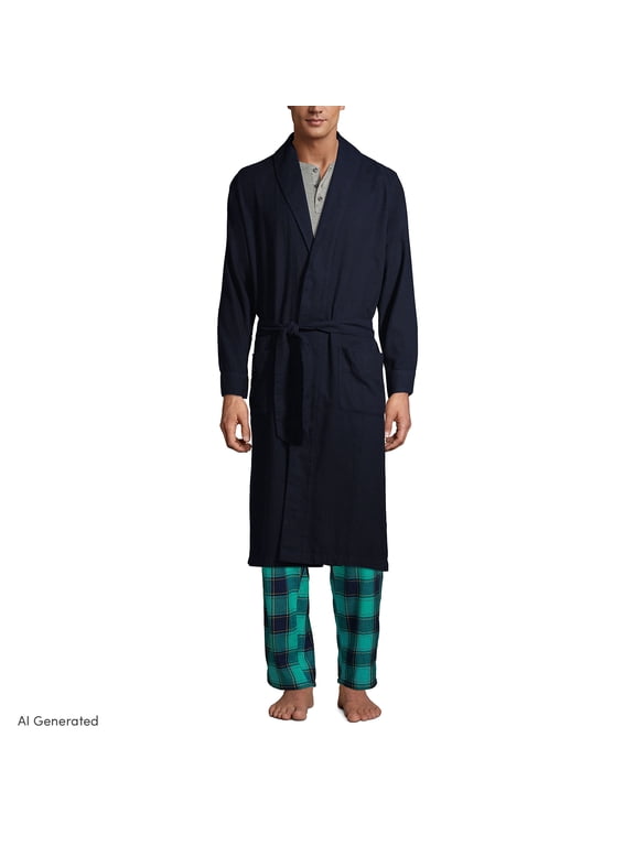 Men's Flannel Sleepwear Robe