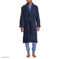 thumbnail image 1 of Lands' End Men's Full-Length Turkish Cotton Terry Bathrobe – 55" Length | Plush, Absorbent, 2 Pockets, Spa Comfort, 1 of 6