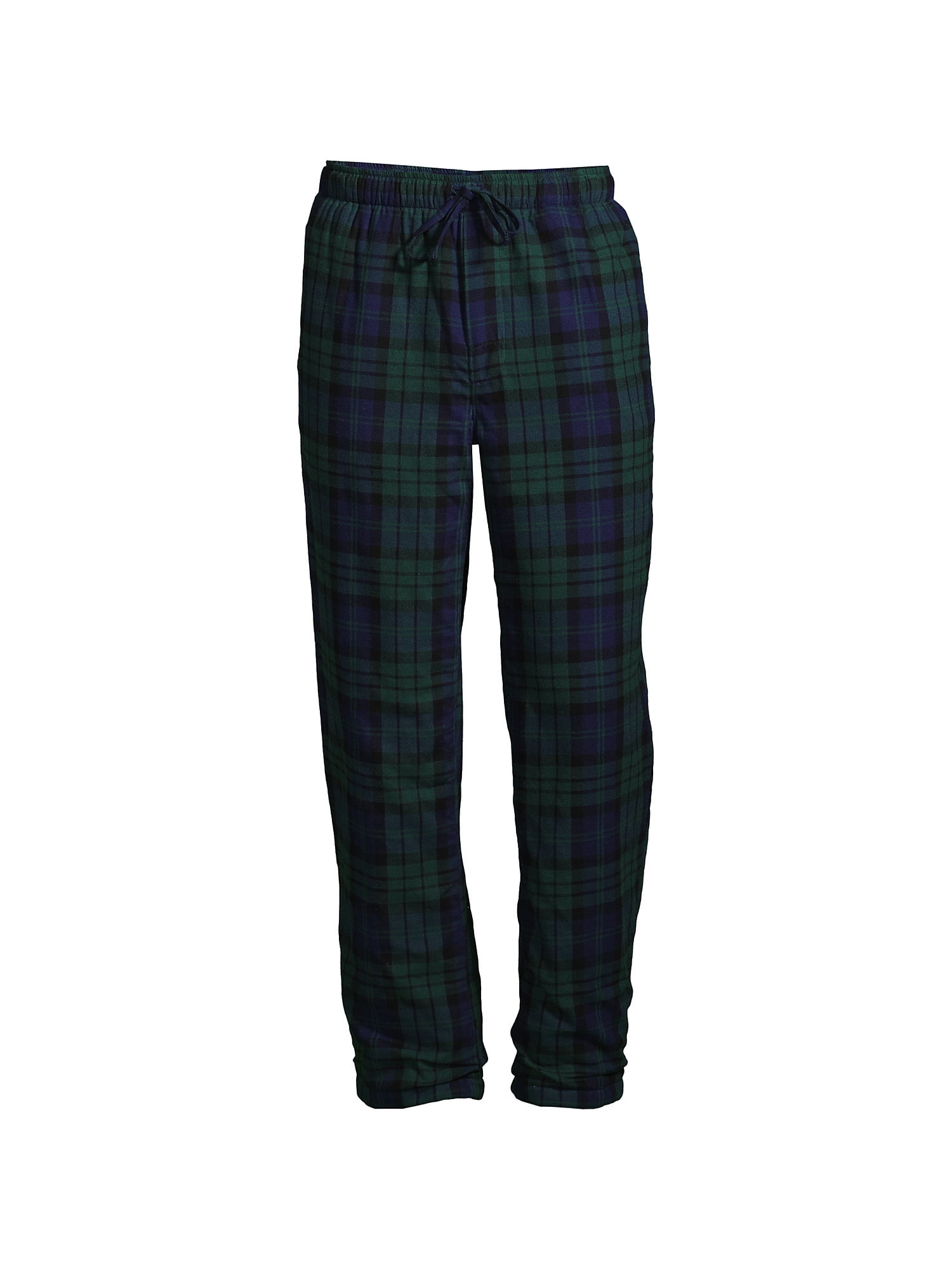 Lands' End Men's High Pile Fleece Lined Flannel Pajama Pants 