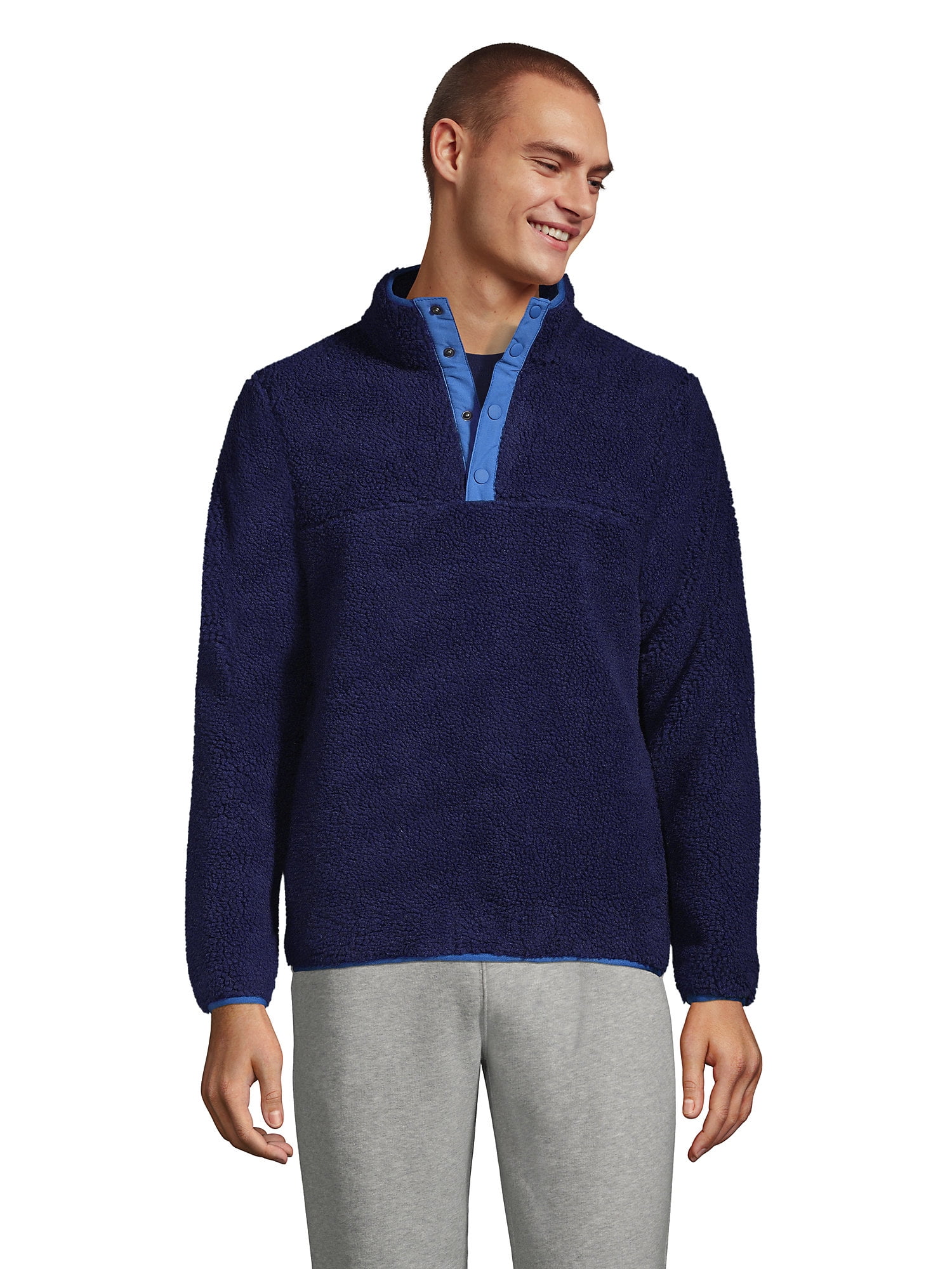Lands end top men's fleece pullover