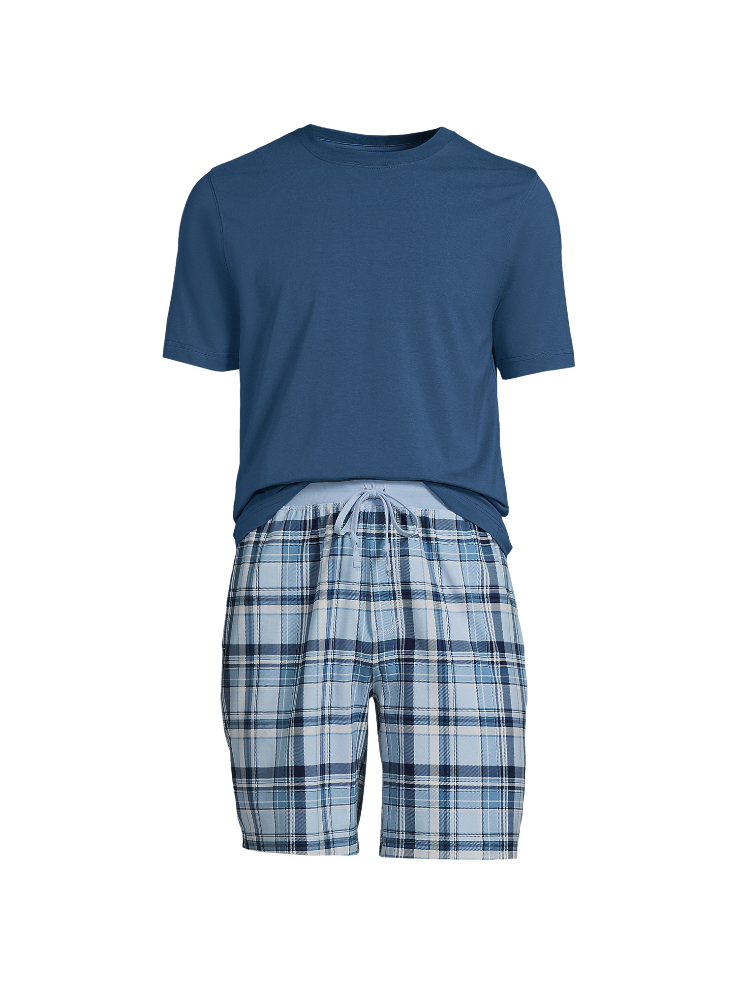 Lands End Men s Knit Jersey Pajama Shorts Sleep Set Walmart