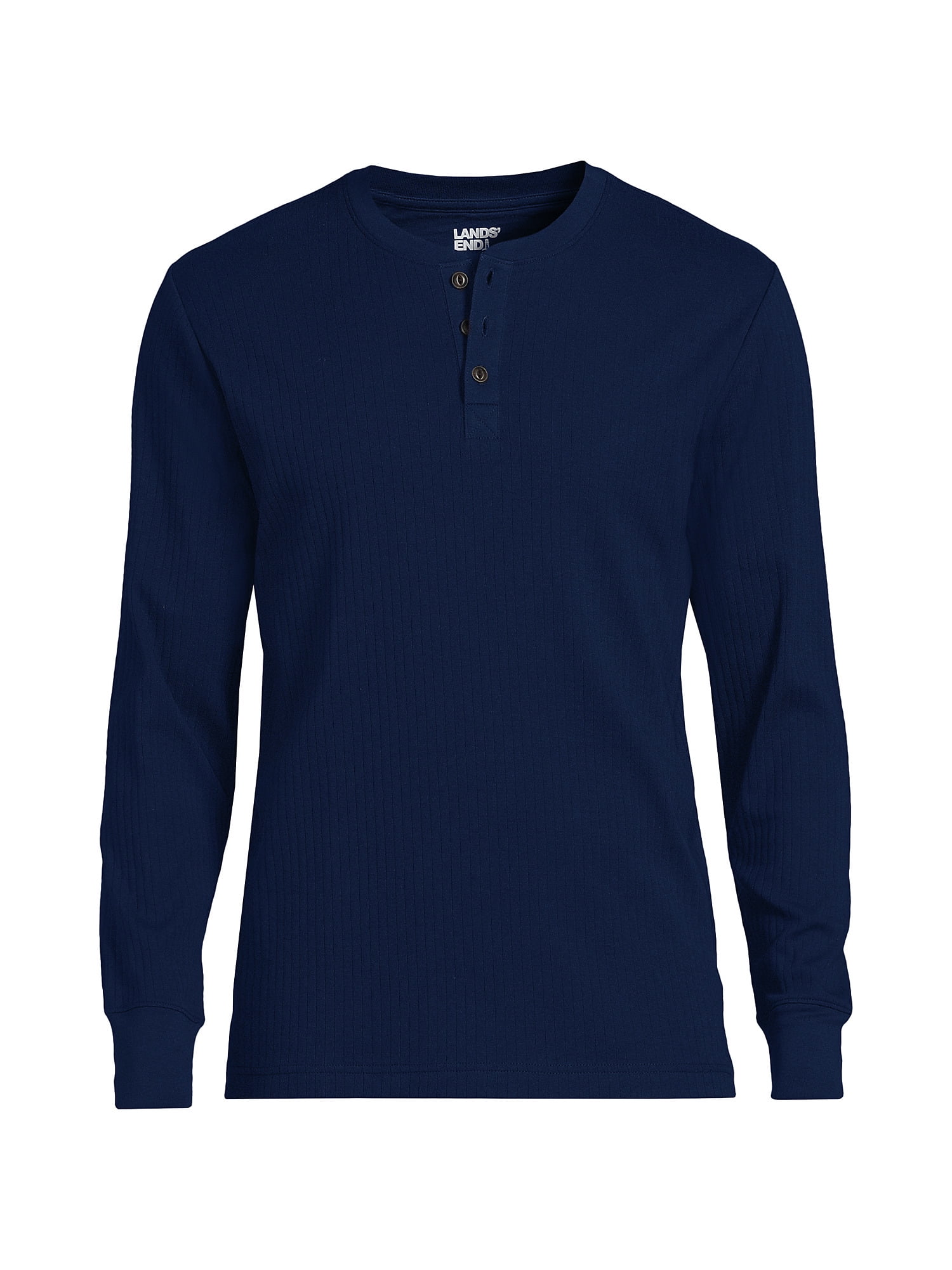 Lands' End Men's Knit Rib Pajama Henley