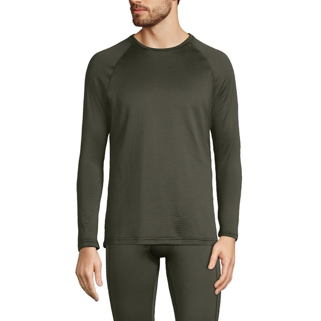 Lands' End Men's Long Sleeve Crew Neck Expedition Thermaskin Long