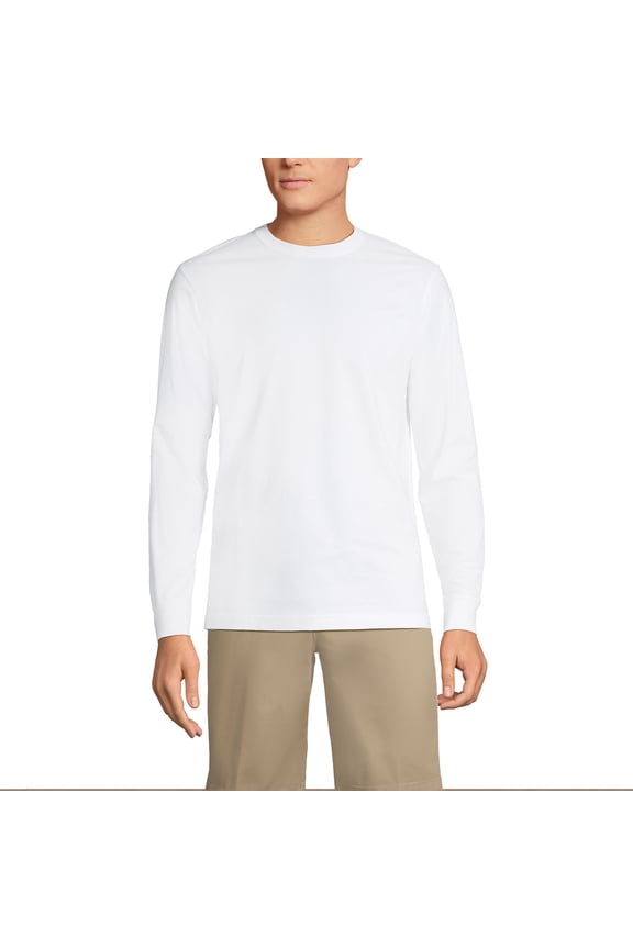 Essentials Men's Long-Sleeve Soft Cotton T-Shirt - Relaxed Easy Fit