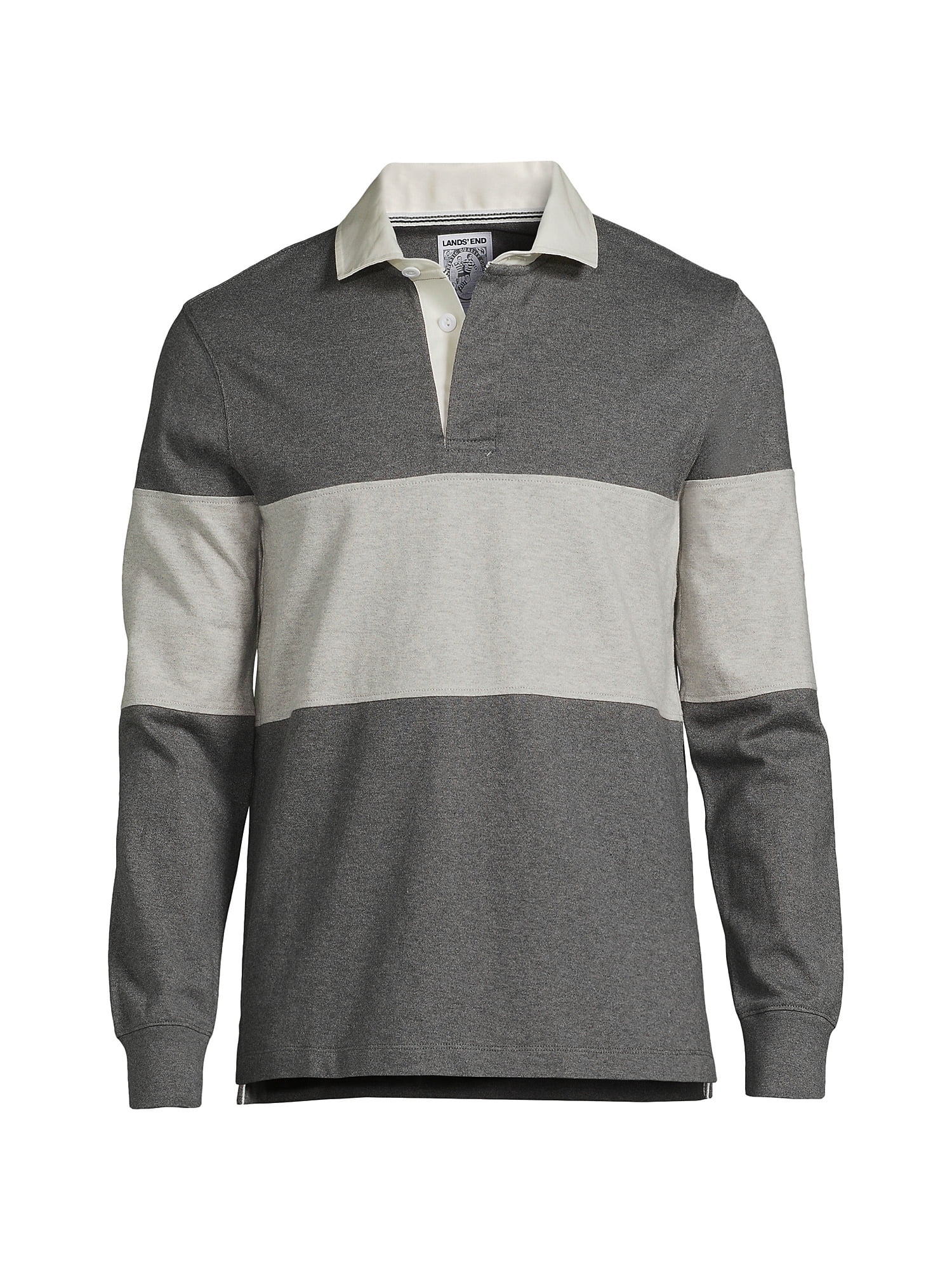 Lands' End Men's Long Sleeve Stripe Rugby Shirt