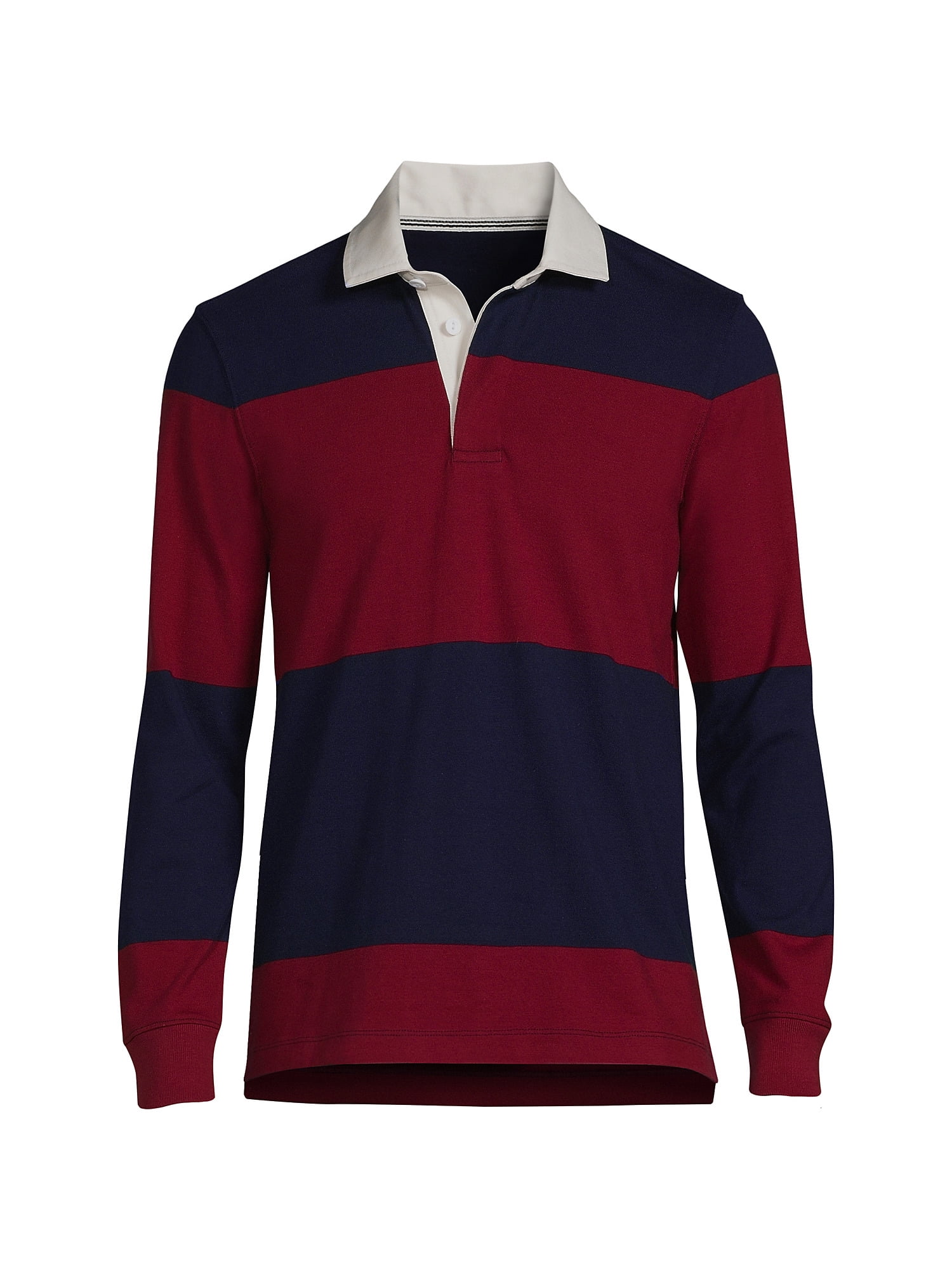 Lands' End Men's Long Sleeve Stripe Rugby Shirt