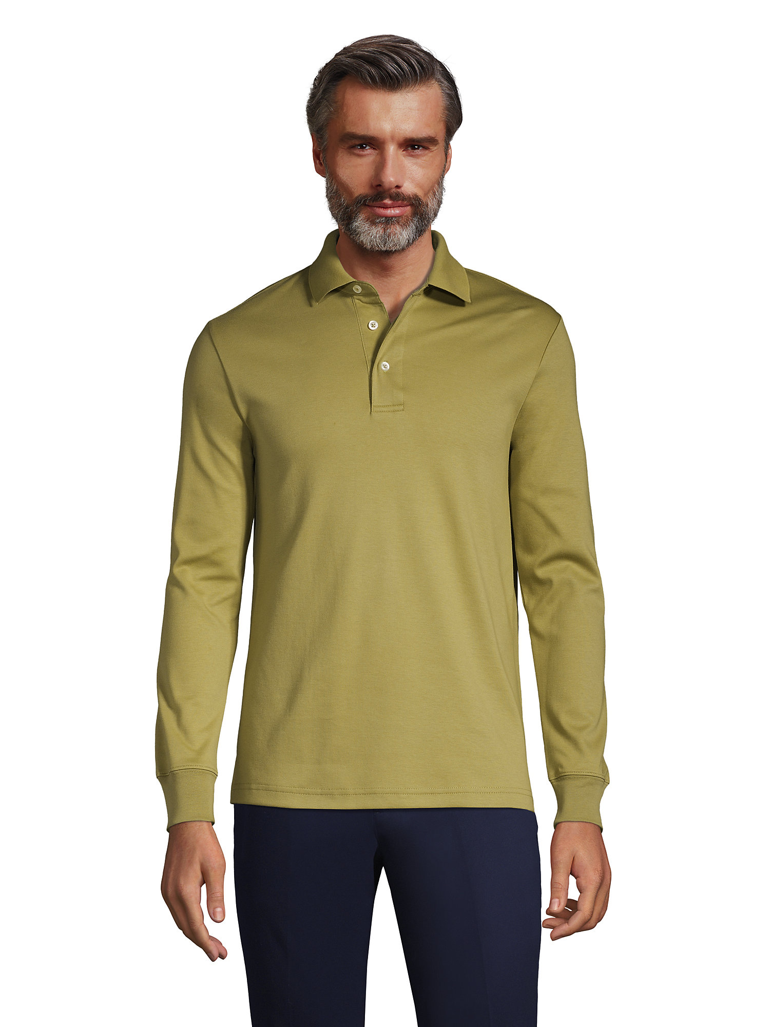 men's lands end soft supima polo
