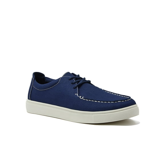 Lands' End Men's Moc Toe Canvas Lace Up Sneakers