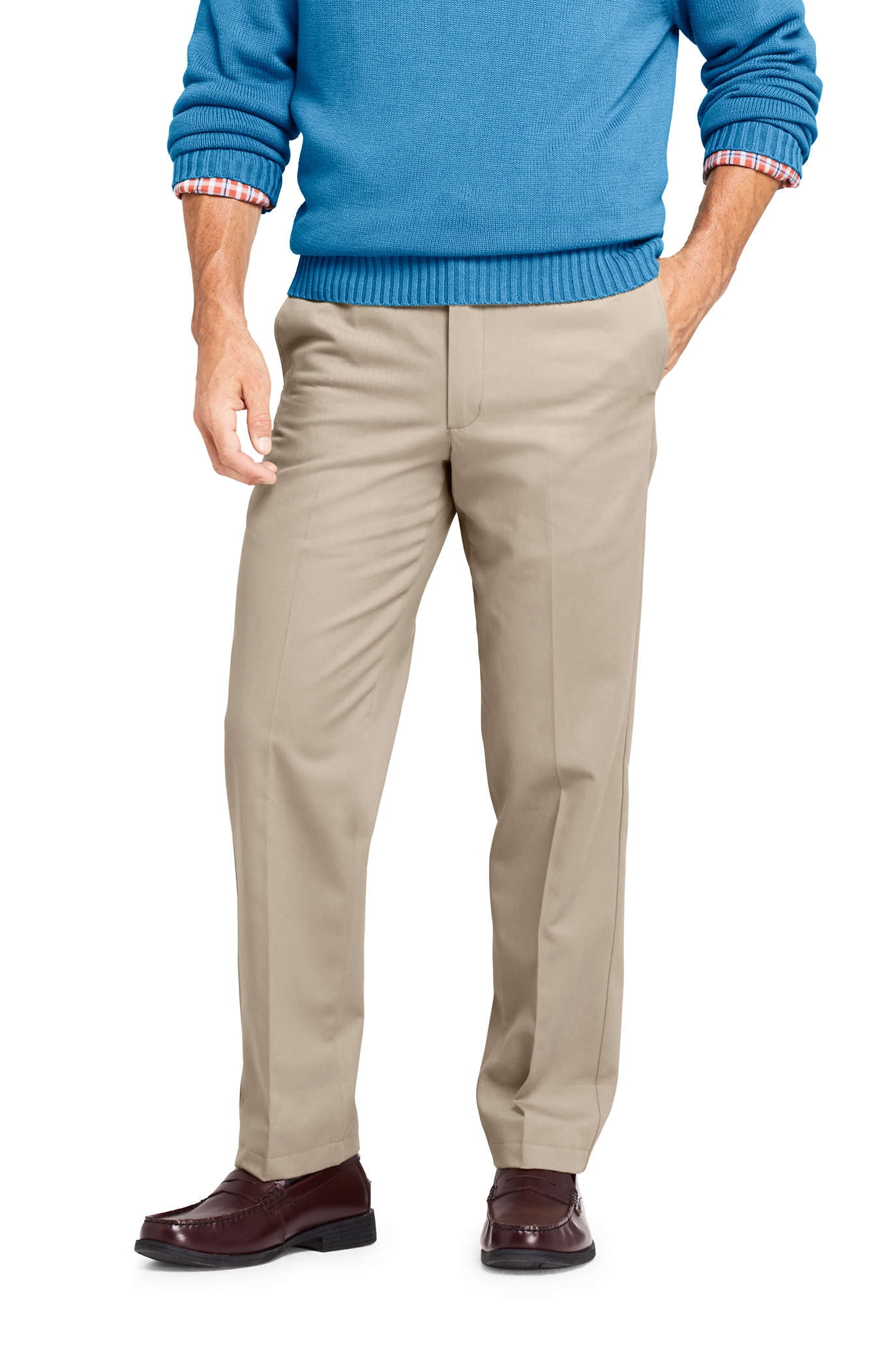 Lands' End Men's Plain Comfort Waist NoIron Chino Pant