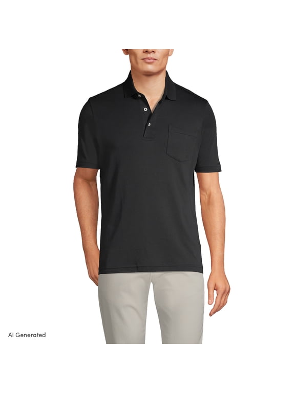 Men's Premium American-Grown Supima Cotton Polo Shirt, Short Sleeve, Pocket - Big & Tall Sizes Available