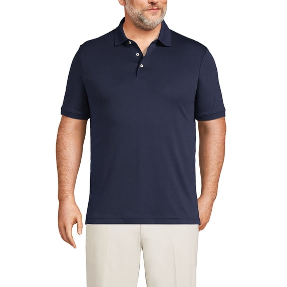 Lands' End Men's Short Sleeve American-grown Supima Cotton Polo Shirt