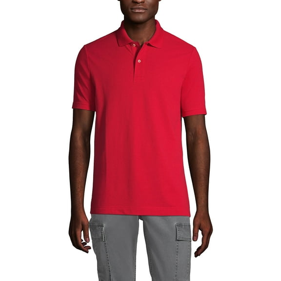 Lands' End Essentials Men's Short Sleeve Mesh Polo – Stretch Fabric, Fade Resistant, Traditional Fit