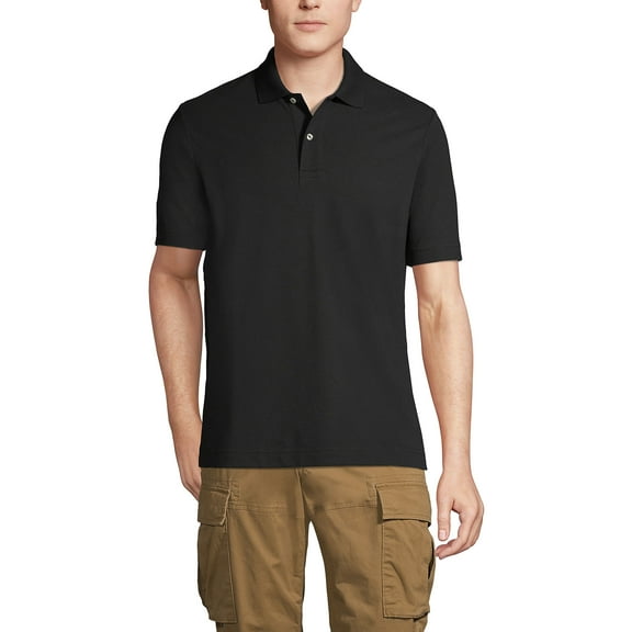Lands' End Essentials Men's Short Sleeve Mesh Polo – Stretch Fabric, Fade Resistant, Traditional Fit