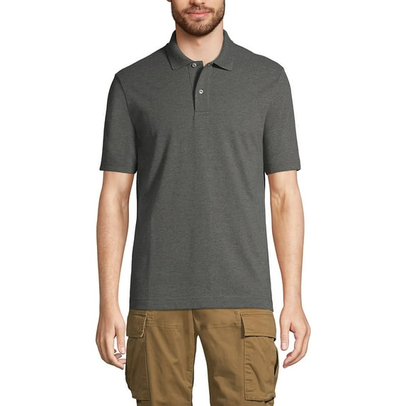 Lands' End Essentials Men's Short Sleeve Mesh Polo – Stretch Fabric, Fade Resistant, Traditional Fit
