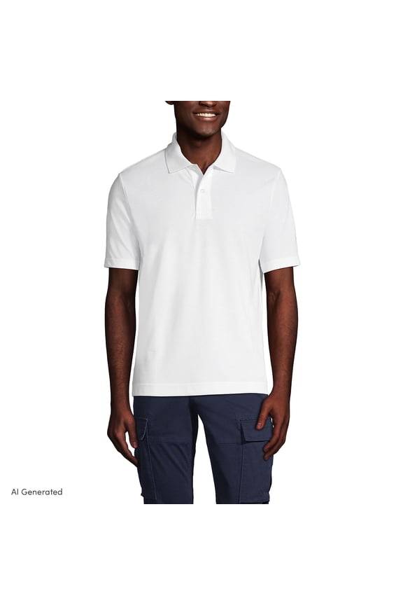 Essentials Men's Short Sleeve Mesh Polo – Stretch Fabric, Fade Resistant, Traditional Fit