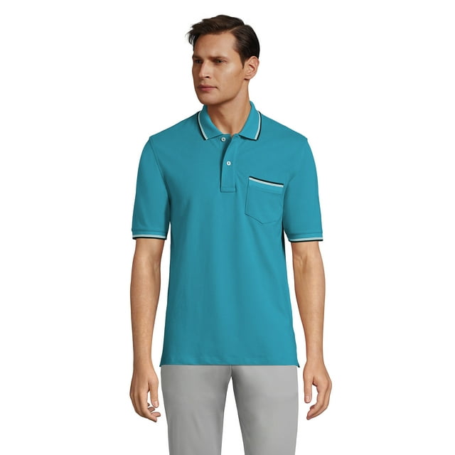 Lands' End Men's Short Sleeve Comfort-First Mesh Polo Shirt With Pocket ...