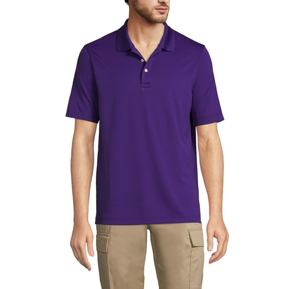 Lands' End Essentials Men's Active Polo Shirt – Short Sleeve, Lightweight & Breathable Performance Fabric – Regular Fit
