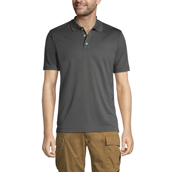 Lands' End Essentials Men's Active Polo Shirt – Short Sleeve, Lightweight & Breathable Performance Fabric – Regular Fit