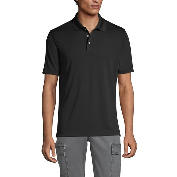 Lands' End Essentials Men's Active Polo Shirt – Short Sleeve, Lightweight & Breathable Performance Fabric – Regular Fit